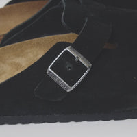 Birkenstock Boston Suede Sandals - Black / Black thumbnail