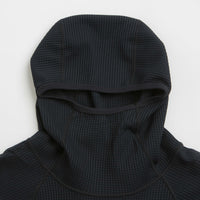 Purple Mountain Observatory Waffle Balaclava Hoodie - Black thumbnail