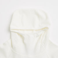 Purple Mountain Observatory Waffle Balaclava Hoodie - White thumbnail