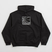 Rassvet Logo Hoodie - Black / White thumbnail