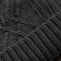 RoToTo Aran Cable Beanie - Black Denim thumbnail