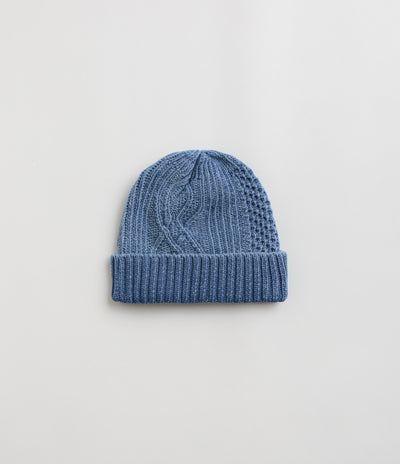 RoToTo Aran Cable Beanie - Light Denim