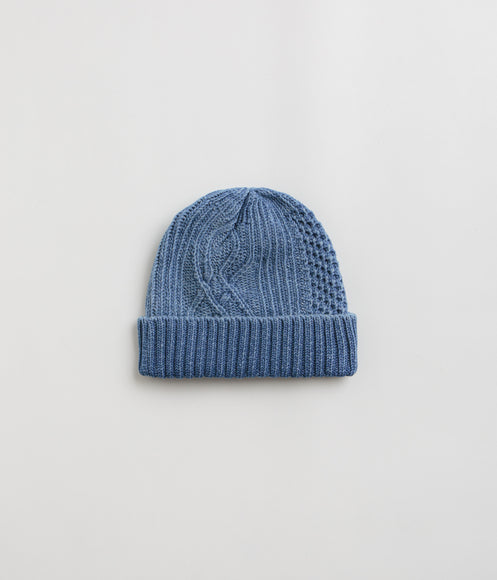 RoToTo Aran Cable Beanie - Light Denim