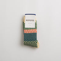 RoToTo Check & Step Socks - Green thumbnail