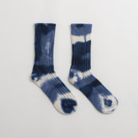 RoToTo Chunky Ribbed Socks - Navy / Blue thumbnail