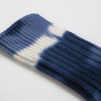 RoToTo Chunky Ribbed Socks - Navy / Blue thumbnail