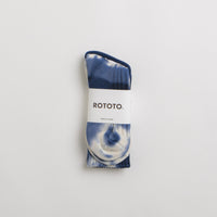 RoToTo Chunky Ribbed Socks - Navy / Blue thumbnail