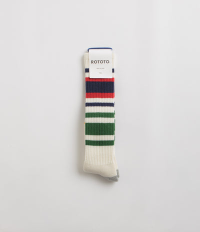 RoToTo Multi Oldschool Socks - Navy / Red