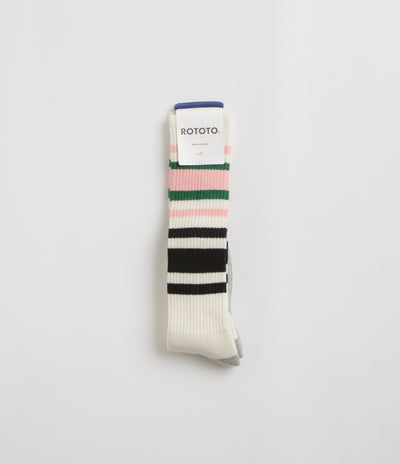 RoToTo Multi Oldschool Socks - Pink / Green