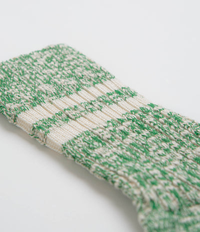 RoToTo OG Cotton Slub Stripe Socks - Green