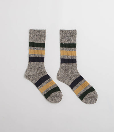 RoToTo Park Stripe Socks - Dark Grey