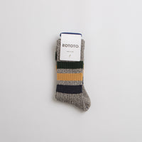 RoToTo Park Stripe Socks - Dark Grey thumbnail