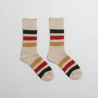 RoToTo Park Stripe Socks - Ivory thumbnail