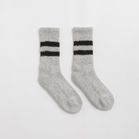 RoToTo Retro Winter Socks - Grey / Black thumbnail