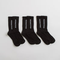 Salomon Everyday Crew Socks (3 Pack) - Black / Black / Black thumbnail