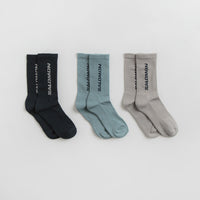 Salomon Everyday Crew Socks (3 Pack) - Carbon / Ghost Grey / Arona thumbnail