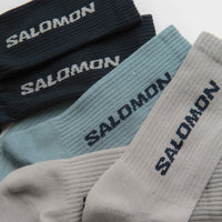 Salomon Everyday Crew Socks (3 Pack) - Carbon / Ghost Grey / Arona thumbnail