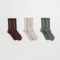 Salomon Everyday Crew Socks (3 Pack) - Silver Cloud / Sedona Sage / French Roast thumbnail