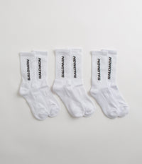 Salomon Everyday Crew Socks (3 Pack) - White / White / White