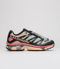 Salomon XT-4 OG Aurora Borealis Shoes - Black / Prairie Sunset / Sugar Coral