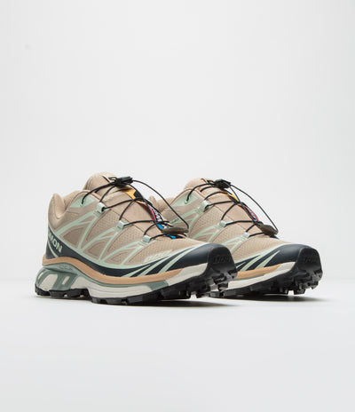 Salomon XT-6 Shoes - Oxford Tan / Carbon / Clearly Aqua