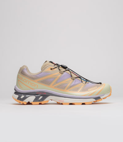 Salomon XT-6 Skyline Shoes - White Pepper / Peach Quartz / Orchid Petal