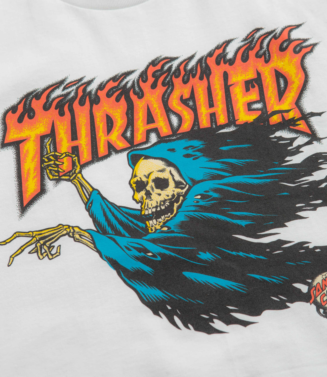 Santa Cruz x Thrasher O Brien Reaper T Shirt White Flatspot