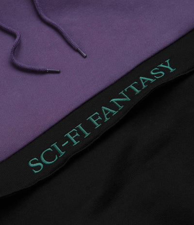 Sci-Fi Fantasy Colorblocked Hoodie - Purple / Black