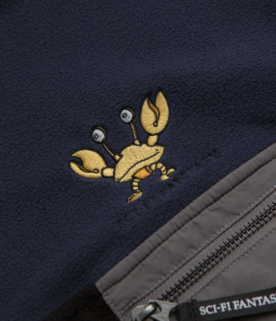 Sci-Fi Fantasy Crab Quarter Zip Sweatshirt - Black