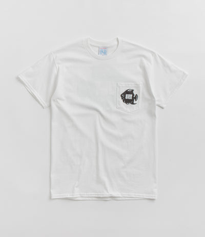 Sci-Fi Fantasy Fish Pocket T-Shirt - White