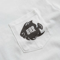 Sci-Fi Fantasy Fish Pocket T-Shirt - White thumbnail