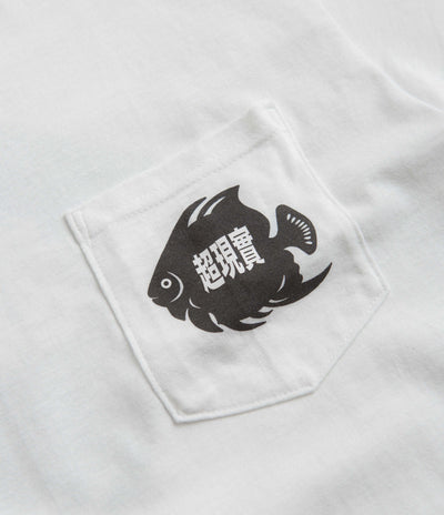 Sci-Fi Fantasy Fish Pocket T-Shirt - White