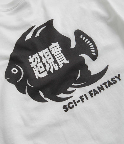 Sci-Fi Fantasy Fish Pocket T-Shirt - White