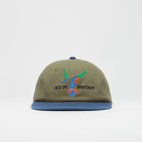 Sci-Fi Fantasy Humming Bird Cap - Olive / Navy thumbnail