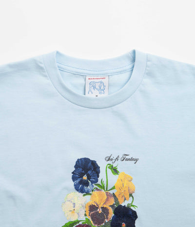 Sci-Fi Fantasy Pansy Society T-Shirt - Soft Blue