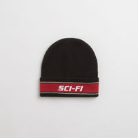 Sci-Fi Fantasy Striped Logo Beanie - Black thumbnail