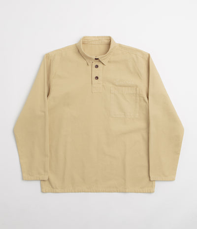 Service Works Canvas Script Popover Shirt - Pale Khaki