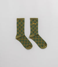 Service Works Checker Socks - Green Checker