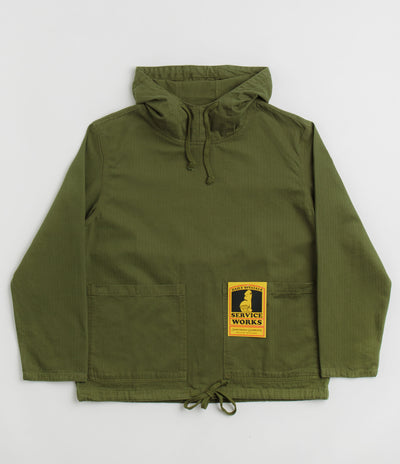 Service Works Herringbone Market Smock Jacket - Pesto