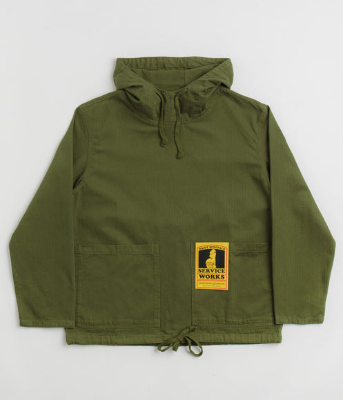 Service Works Herringbone Market Smock Jacket - Pesto