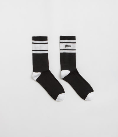 Service Works Logo Ringer Socks - Black