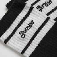 Service Works Logo Ringer Socks - Black thumbnail