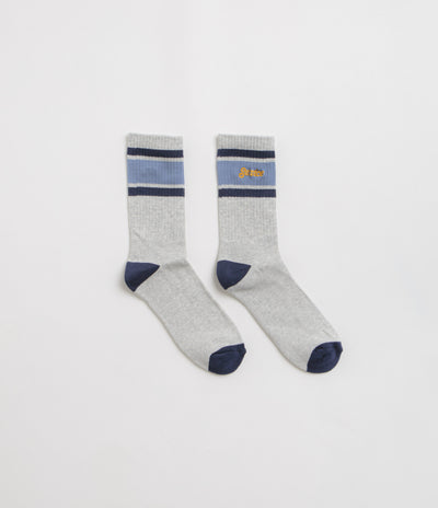 Service Works Logo Ringer Socks - Grey