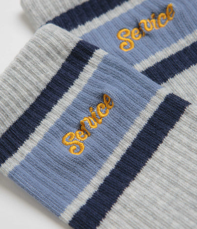 Service Works Logo Ringer Socks - Grey