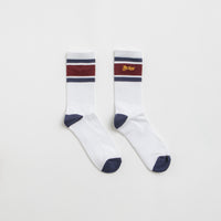 Service Works Logo Ringer Socks - White thumbnail