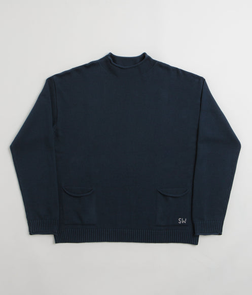 Service Works Mock Smock Sweatshirt - Navy