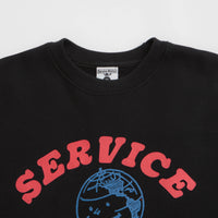 Service Works Organic Chefswear Crewneck Sweatshirt - Black thumbnail