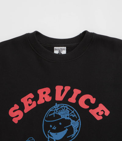 Service Works Organic Chefswear Crewneck Sweatshirt - Black