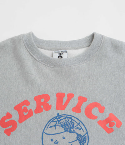 Service Works Organic Chefswear Crewneck Sweatshirt - Marl Grey