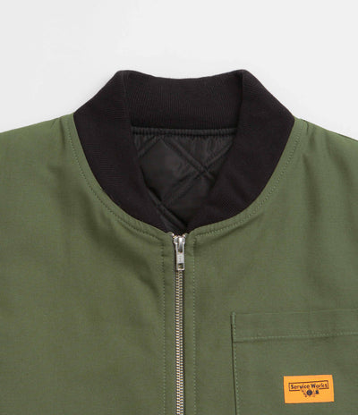 Service Works Padded Work Vest Jacket - Olive